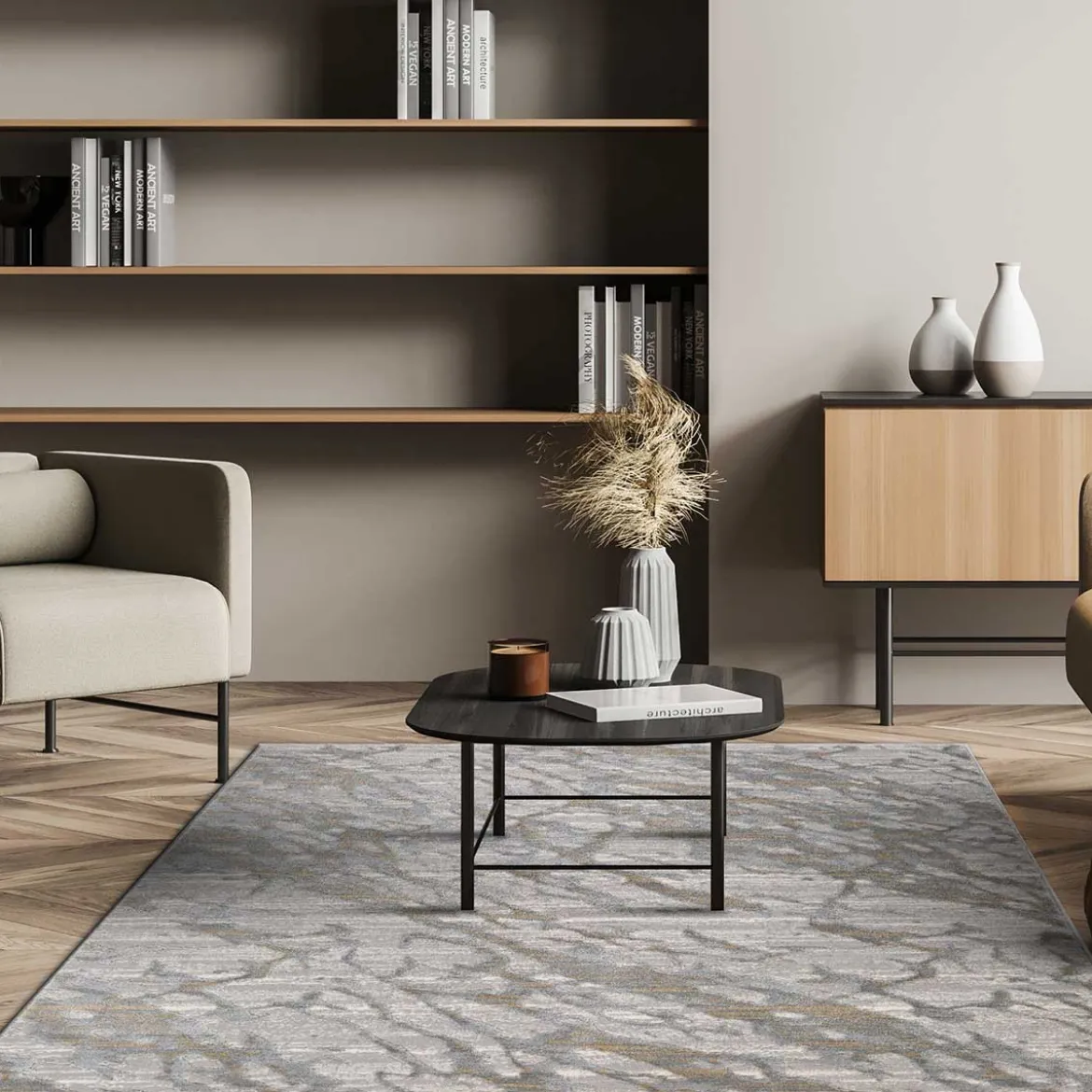 Alfombra Viqi Waves Beige 133x190cm