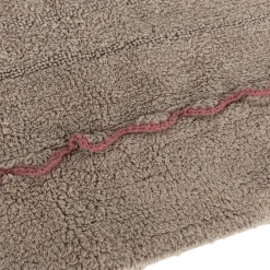 Alfombra wc de algodón beige/rosa 50x80cm