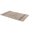 Alfombra wc de algodón beige/verde 50x80cm