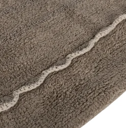 Alfombra wc de algodón beige 50x80cm