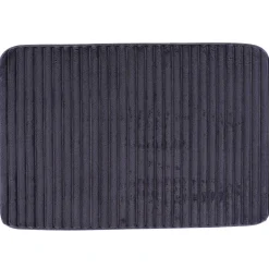 Alfombra wc de poliéster gris oscuro 40x60cm