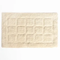 Alfombra wc EVIE beige de algodón 50x80cm