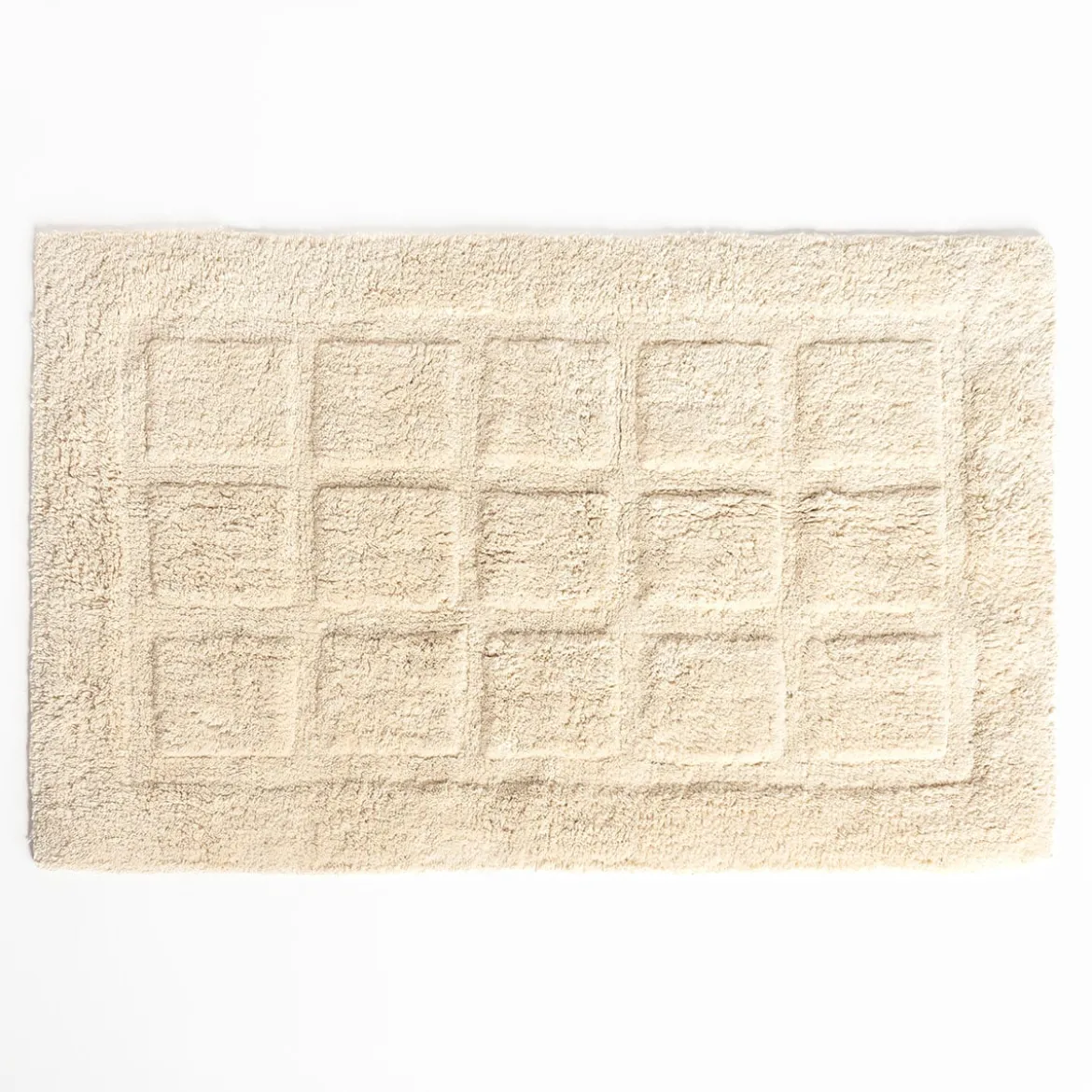 Alfombra wc EVIE beige de algodón 50x80cm