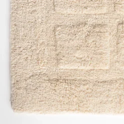 Alfombra wc EVIE beige de algodón 50x80cm