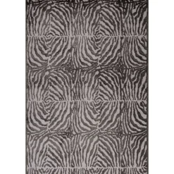 Alfombra Zaha Antracita Cebra 160x235Cm