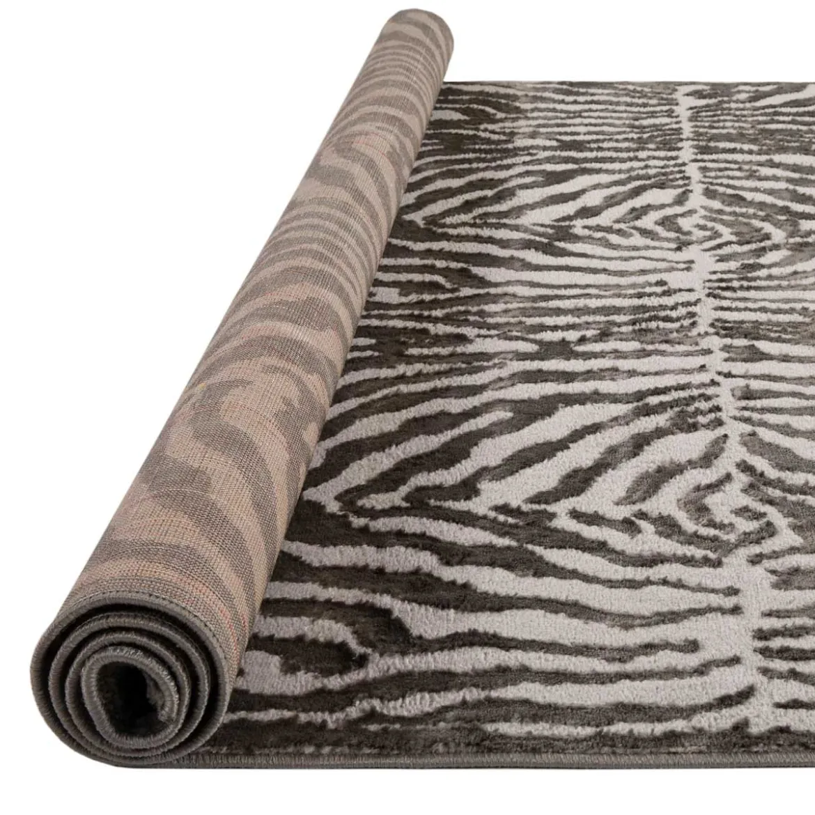 Alfombra Zaha Antracita Cebra 80x150Cm