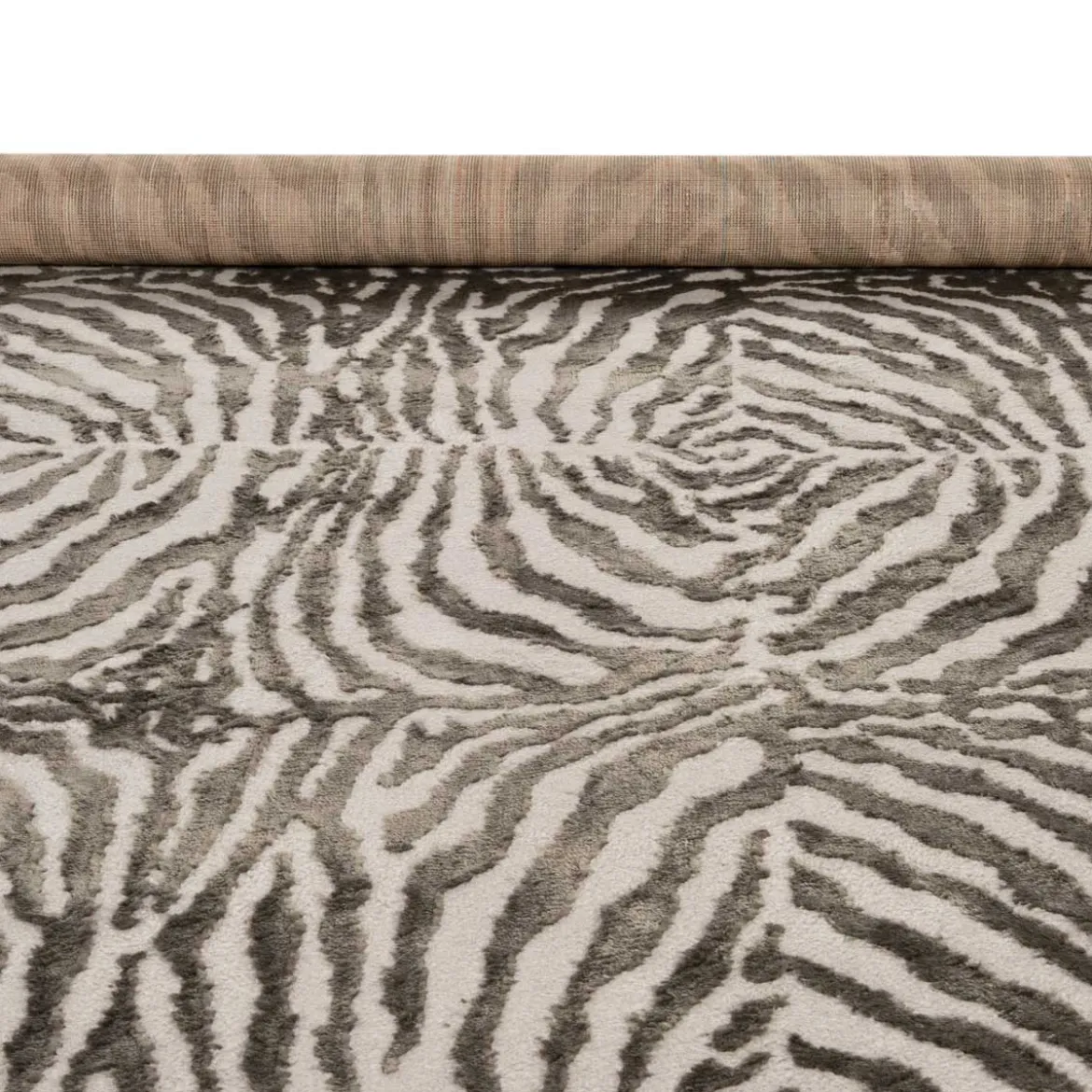 Alfombra Zaha Antracita Cebra 80x150Cm