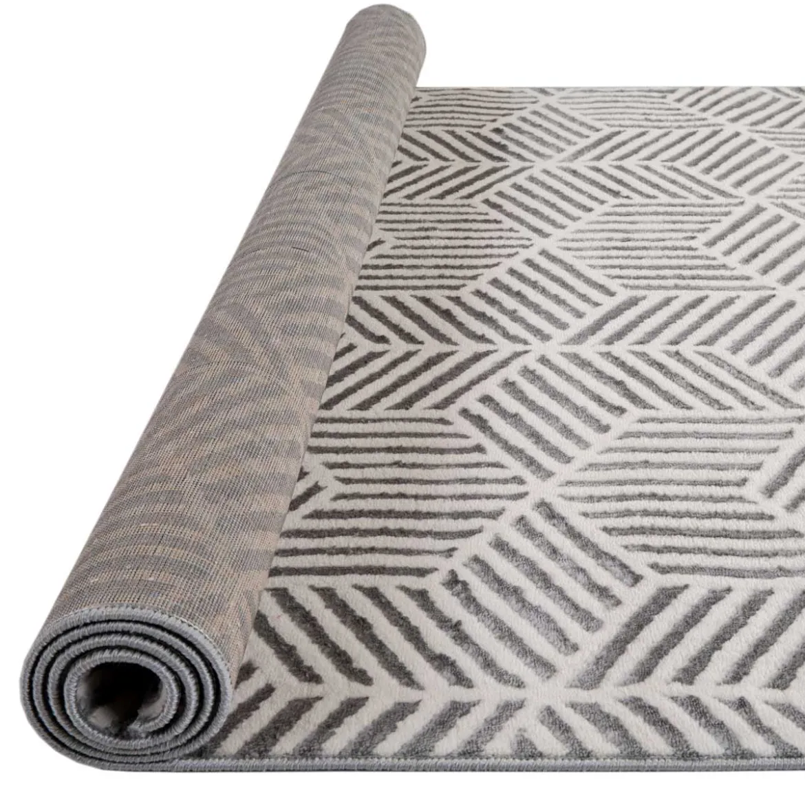 Alfombra Zaha Geométrica Gris 200x285Cm
