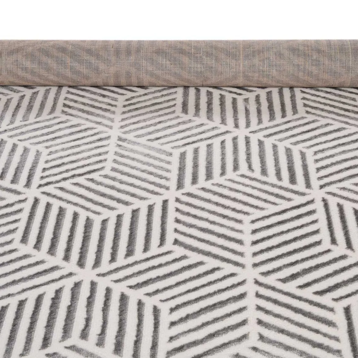 Alfombra Zaha Geométrica Gris 200x285Cm