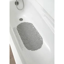 Alfombrilla Baño Antidesl. Burbujas Gris
