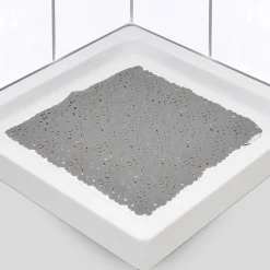 Alfombrilla Baño Antidesl. Burbujas Gris
