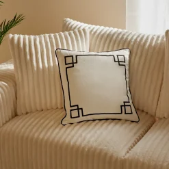 Almohada bordada THE PALM RESORT blanco 40x40cm