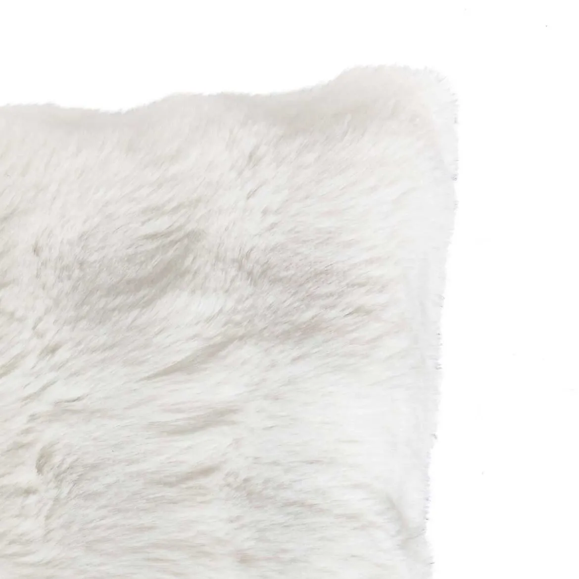 Almohada decorativa de pelo blanco 45x45cm