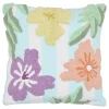 Almohada FLEURS SAUVAGES verde 45x45cm