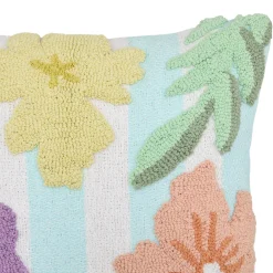 Almohada FLEURS SAUVAGES verde 45x45cm
