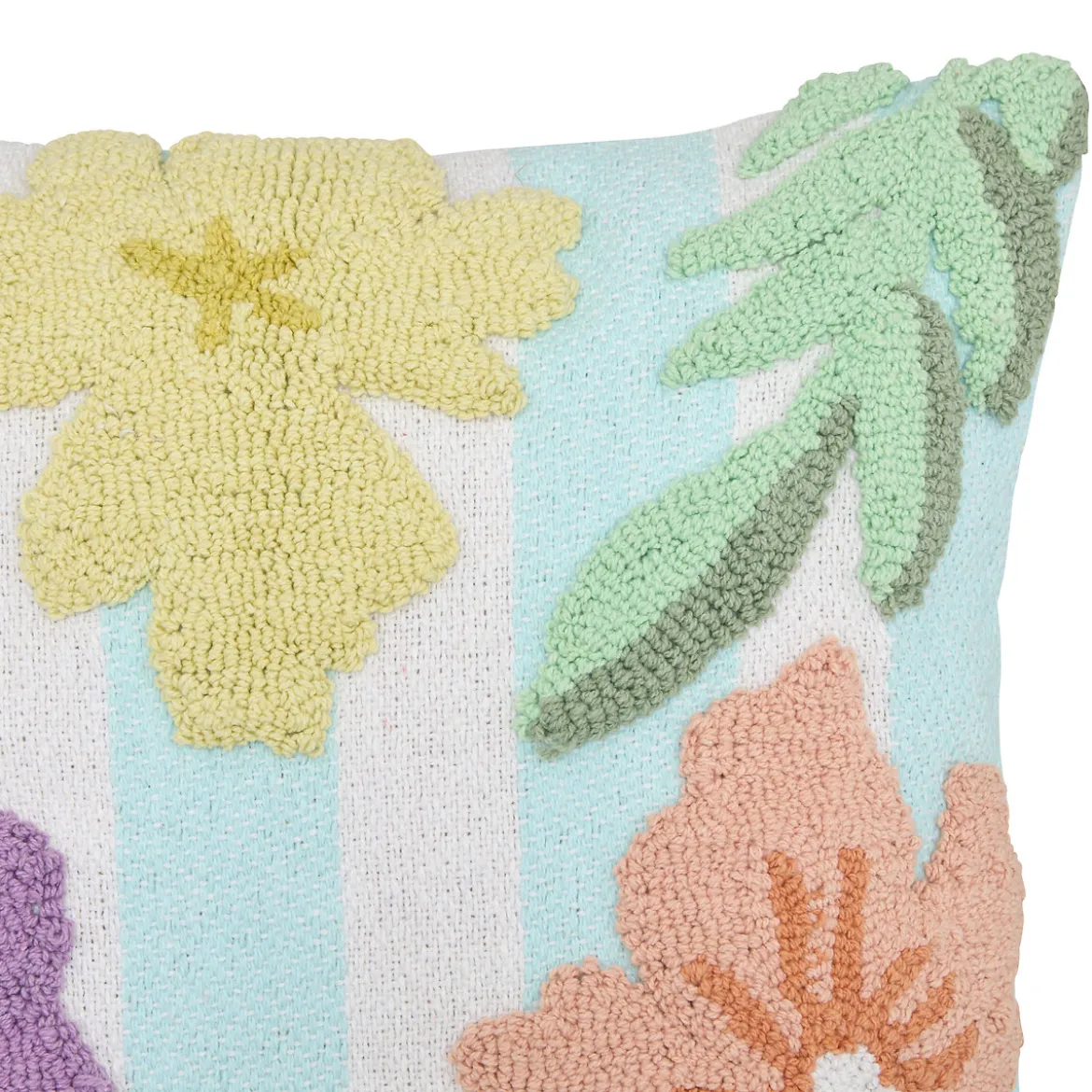 Almohada FLEURS SAUVAGES verde 45x45cm