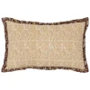Almohada Indie Beige Con Flores 38x58cm