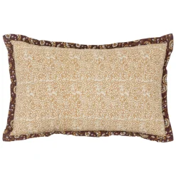 Almohada Indie Beige Con Flores 38x58cm