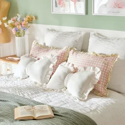 Almohada lazo FLEUR SAUVAGES blanco 30x50cm