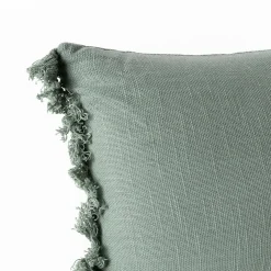 Almohada MILU verde de algodón 30x50cm