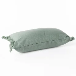 Almohada MILU verde de algodón 30x50cm