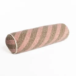 Almohada STRIPES rosa y marrón 15x50cm