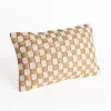 Almohada TRESOR marrón con cuadrados 30x50cm