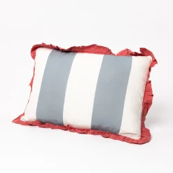 Almohada Yucatan Rayas Con Volados Rosa