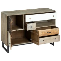 Aparador 4 Cajones Y 2 Puertas 115x40x80