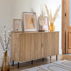 Aparador Colva Beige Con 2 Puertas