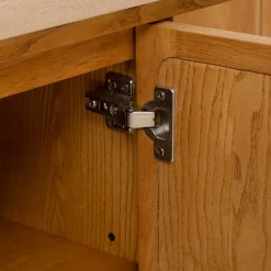 Aparador con 4 puertas de mdf y ratan KISCO