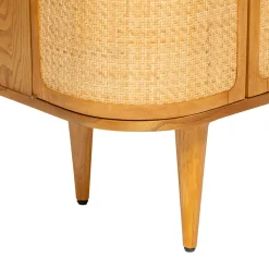 Aparador con 4 puertas de mdf y ratan KISCO