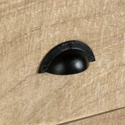 Aparador Silas Marrón De Madera Con 6 Cajones