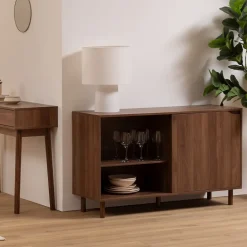 Aparador SLIDY marrón de mdf con 2 puertas