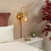 Aplique de pared KELY de metal dorado