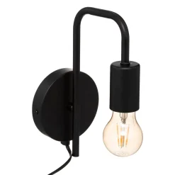 Aplique de pared KELY negro de metal