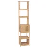 Armario alto de baño TRINIDAD de mdf y bambú