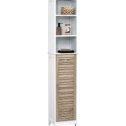 Armario Alto P/Baño De Mdf 35x26x173Cm