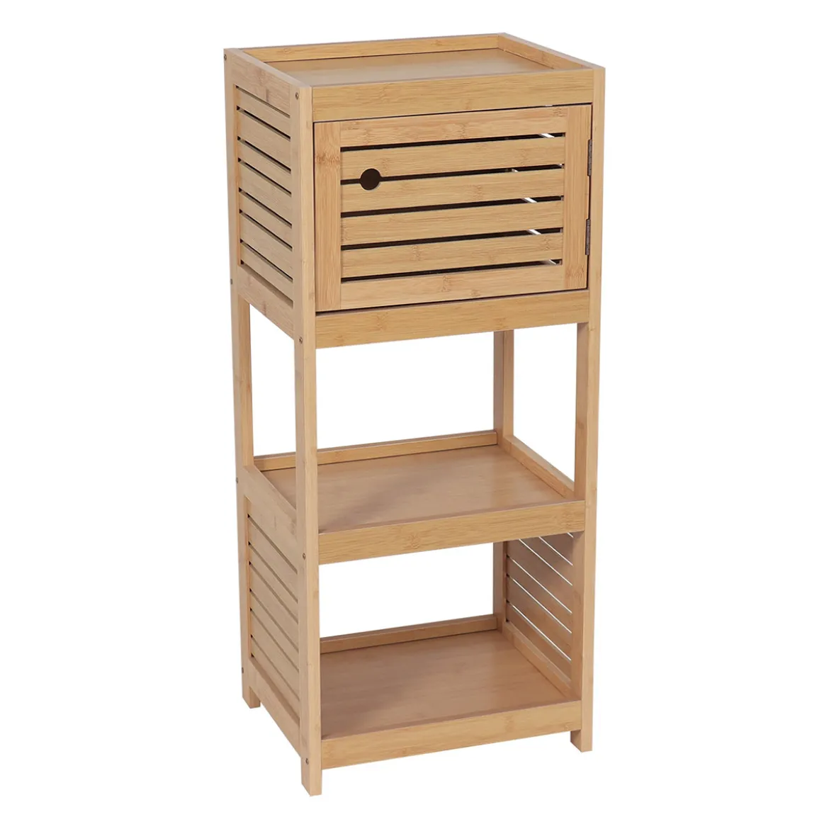 Armario bajo de baño TRINIDAD de mdf y bambú