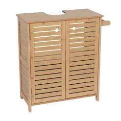 Armario bajo para lavabo TRINIDAD de mdf y bambú