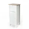 Armario bajo wc DENVER blanco y márron 83cm