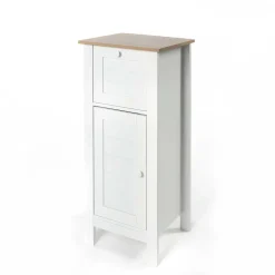 Armario bajo wc DENVER blanco y márron 83cm
