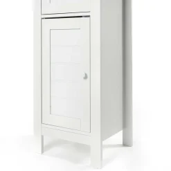 Armario bajo wc DENVER blanco y márron 83cm