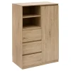 Armario con 3 cajones beige 115cm