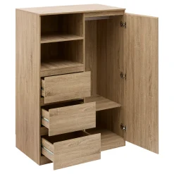 Armario con 3 cajones beige 115cm