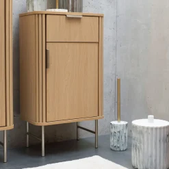 Armario con 1 puerta y cajón LIORA marrón