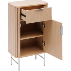Armario con 1 puerta y cajón LIORA marrón