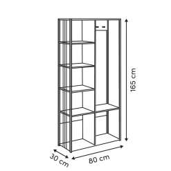 Armario DUNA beige de metal 165cm