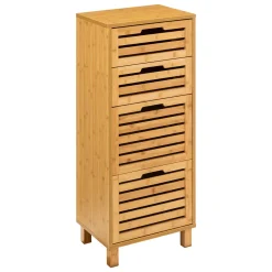 Armario para baño SICELA marrón de bambú