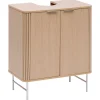 Armario para lavabo con 2 puertas LIORA marrón